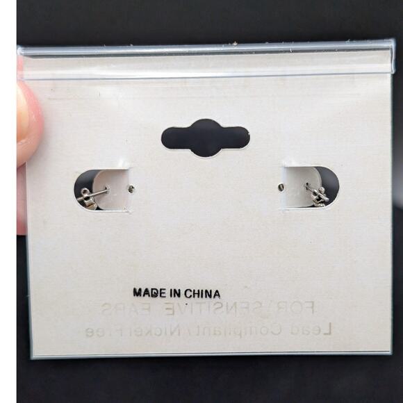 Hope Collection Silver Tone Drop Earrings Nickel Free Lead Compliant Sensitive - Picture 2 of 4